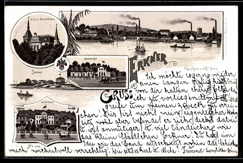 Litografia erkner villa - litografia, erkner,