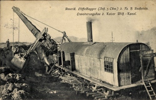 Cartolina escavatore - escavatore, a
